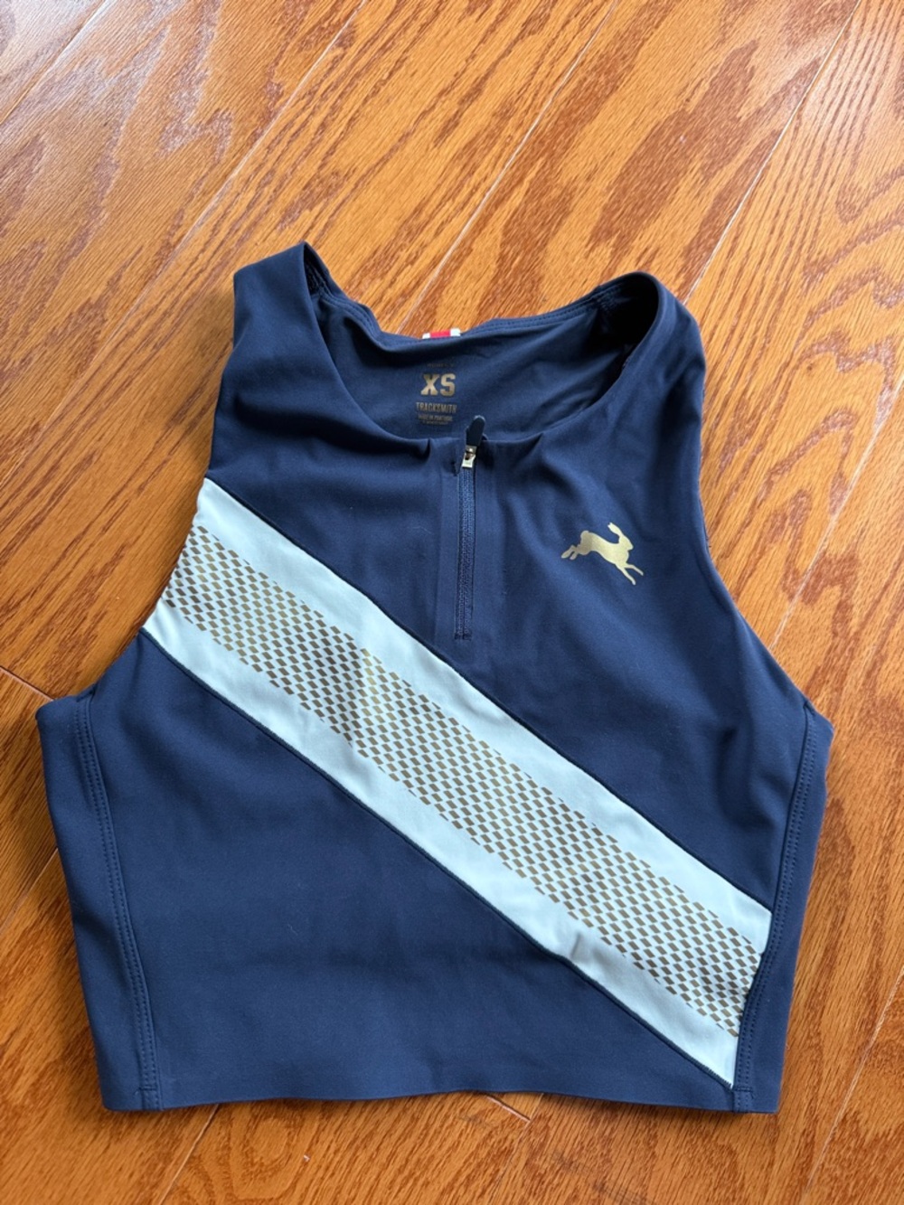 Tracksmith Women’s Strata Zip Racing crop XS